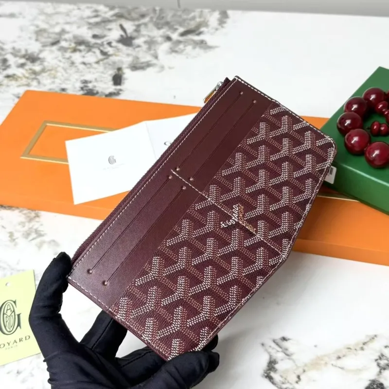 Goyard Burgundy Zip Card Wallet G88315 - Image 3