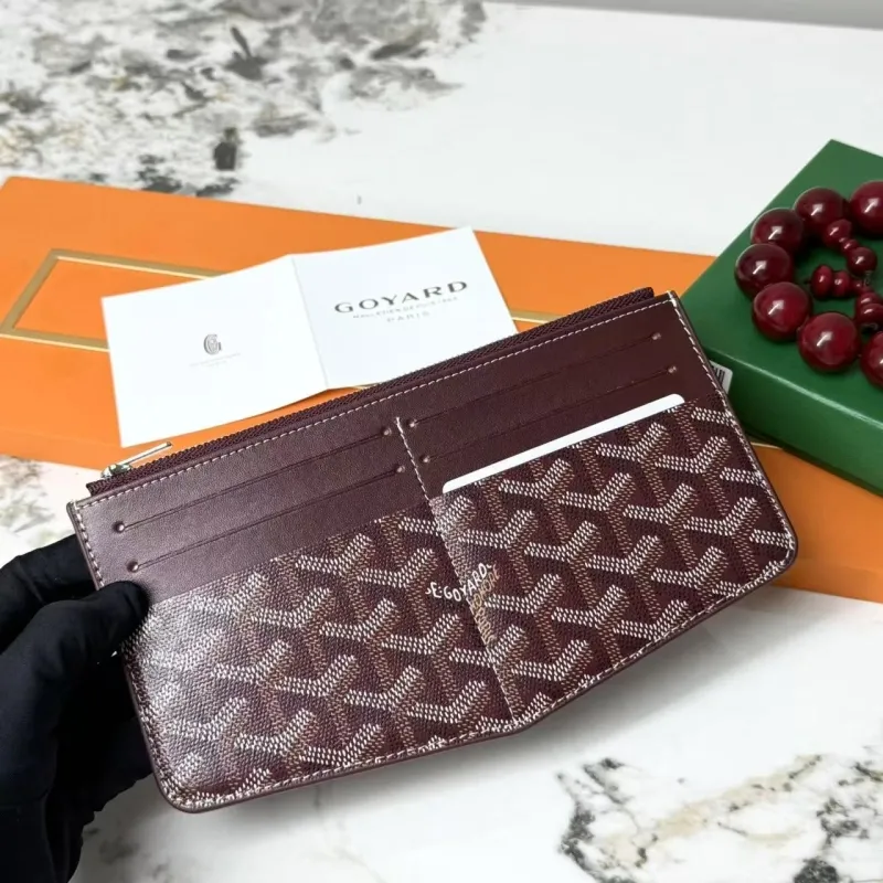 Goyard Burgundy Zip Card Wallet G88315 - Image 4