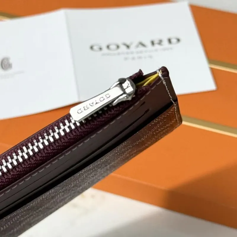 Goyard Burgundy Zip Card Wallet G88315 - Image 6
