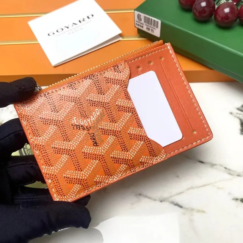 Alternative view of Goyard Orange Zip Card Holder Wallet G808
