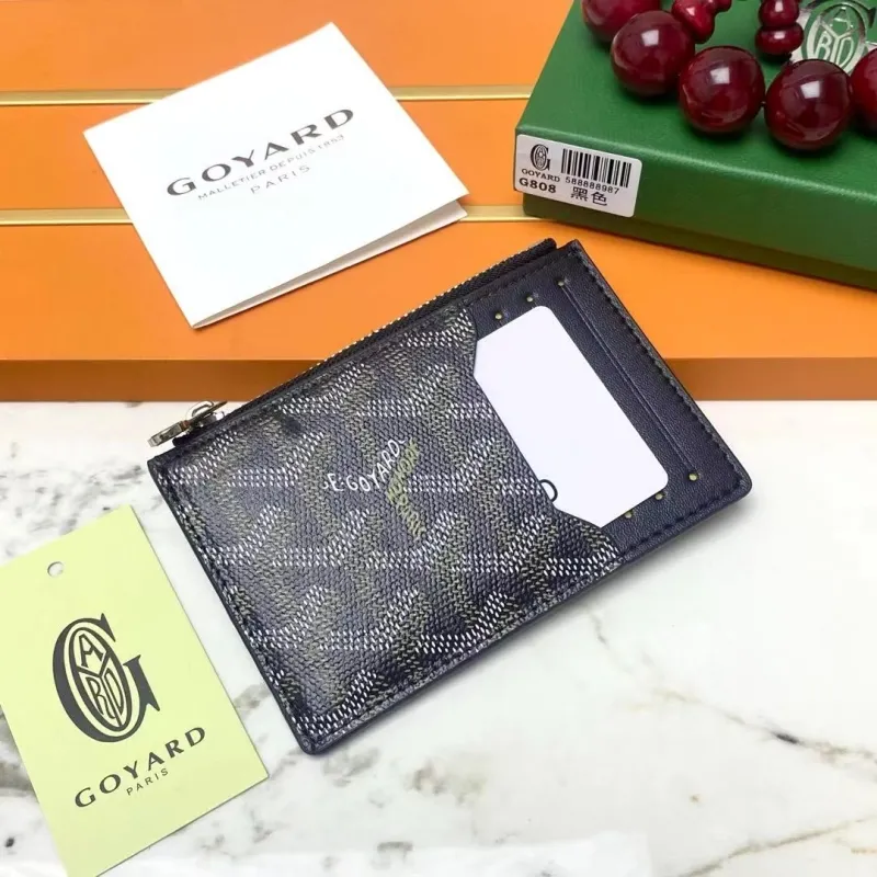 Goyard Black Zip Card Wallet G808