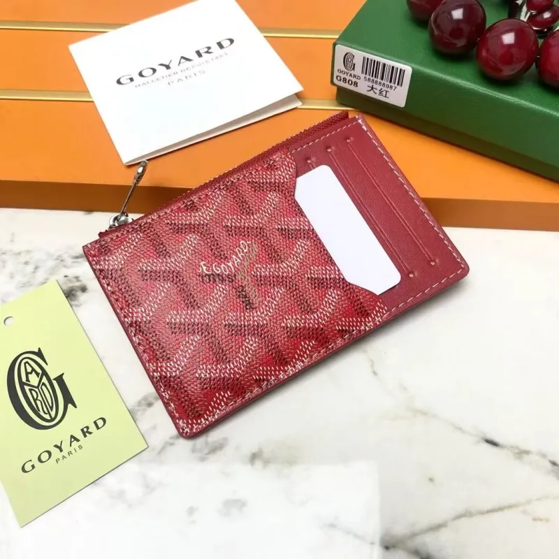 Goyard Red Card Holder Wallet G808