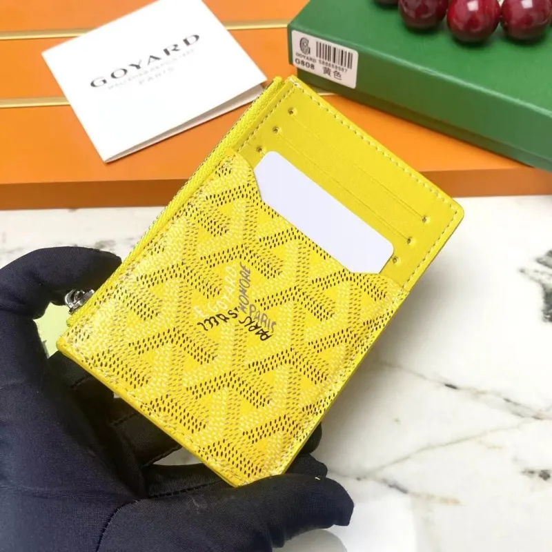 Goyard Yellow Zip Card Holder G808 - Image 3