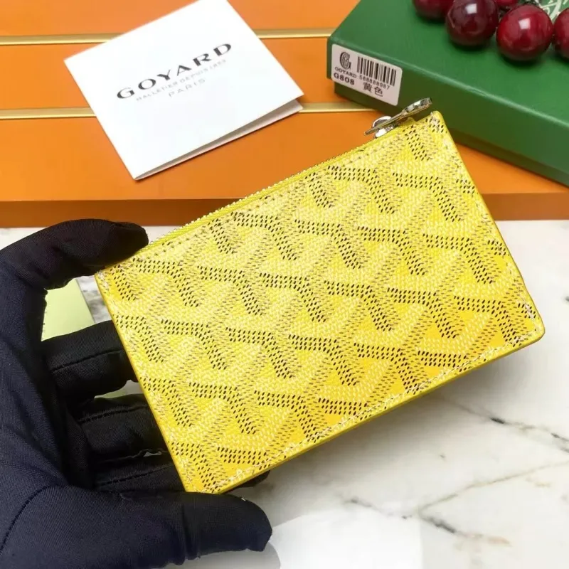 Goyard Yellow Zip Card Holder G808 - Image 4