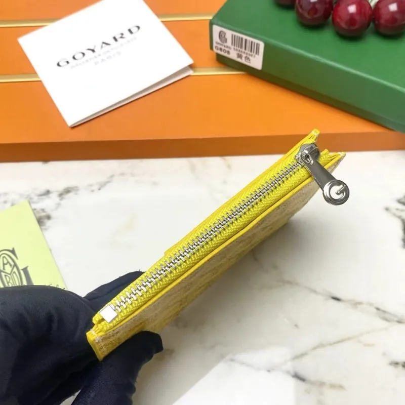 Goyard Yellow Zip Card Holder G808 - Image 5
