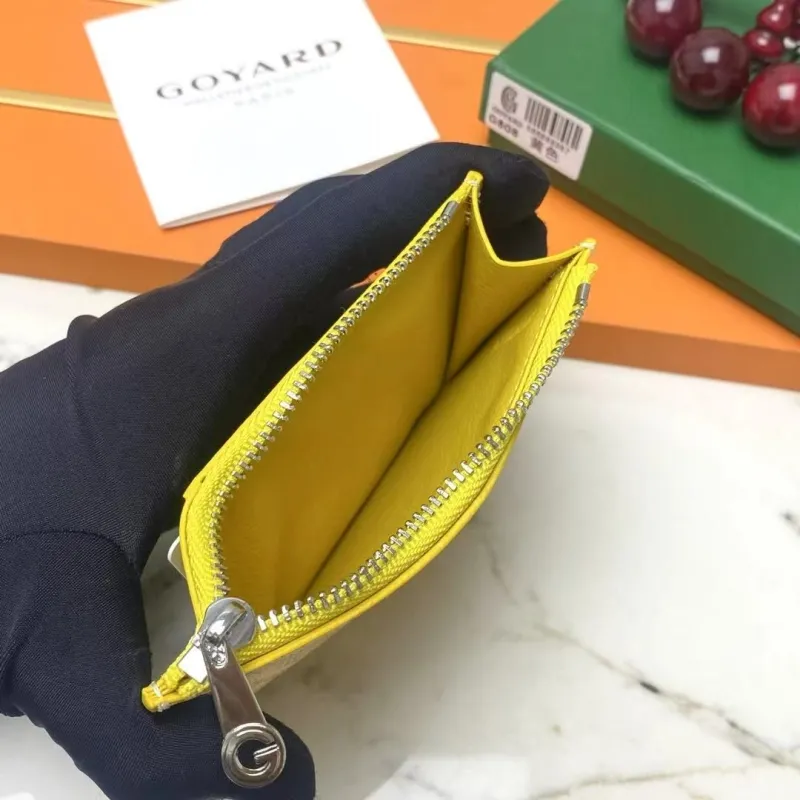 Goyard Yellow Zip Card Holder G808 - Image 8
