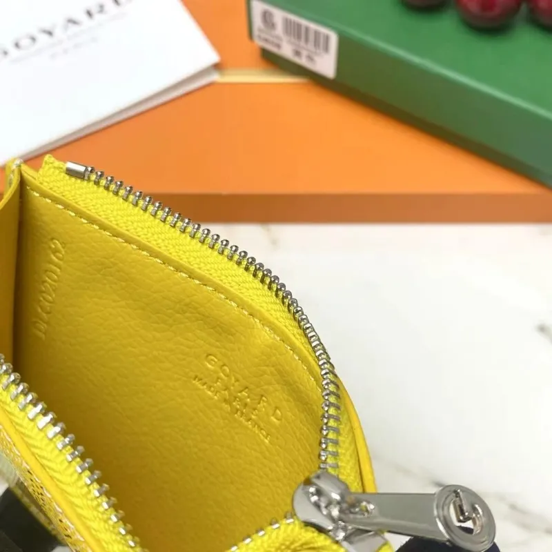Goyard Yellow Zip Card Holder G808 - Image 9