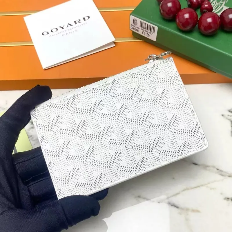 Goyard White Card Holder Wallet G808 - Image 4