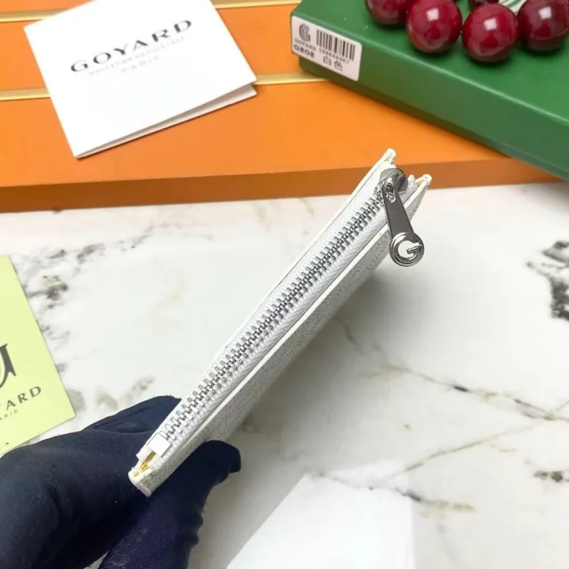 Goyard White Card Holder Wallet G808 - Image 5