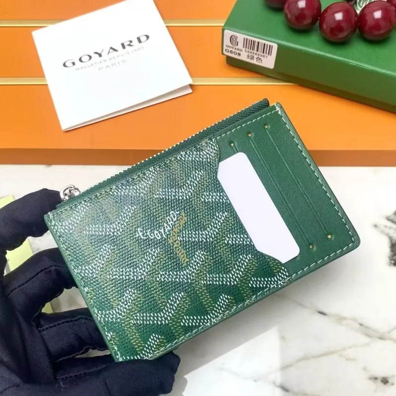 Alternative view of Goyard Green Zip Card Wallet G808