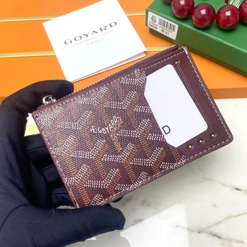 Alternative view of Goyard G808 Burgundy Card Holder Wallet