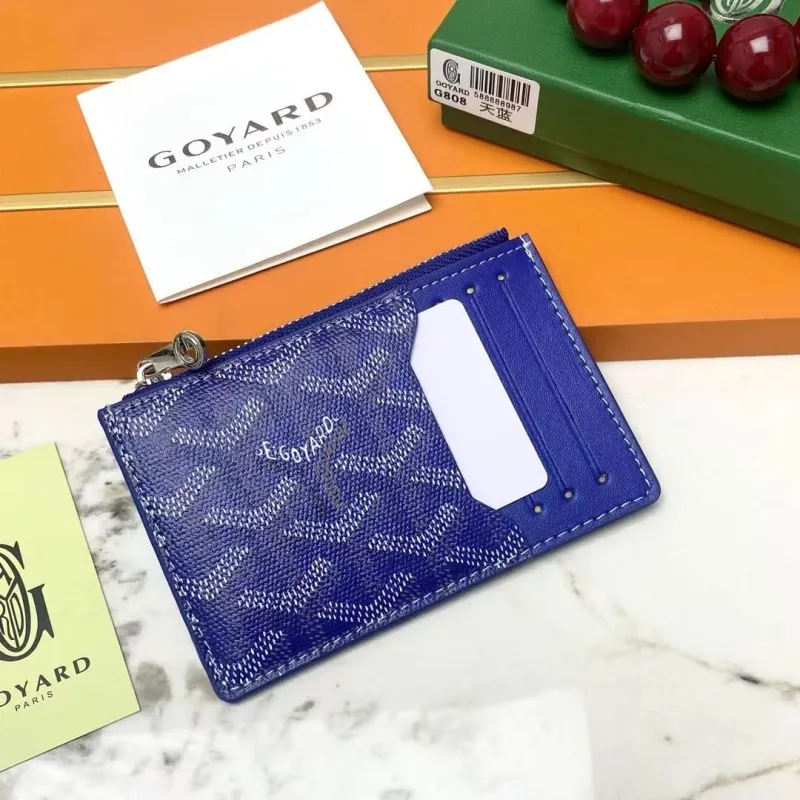 Goyard Blue Card Holder Wallet G808