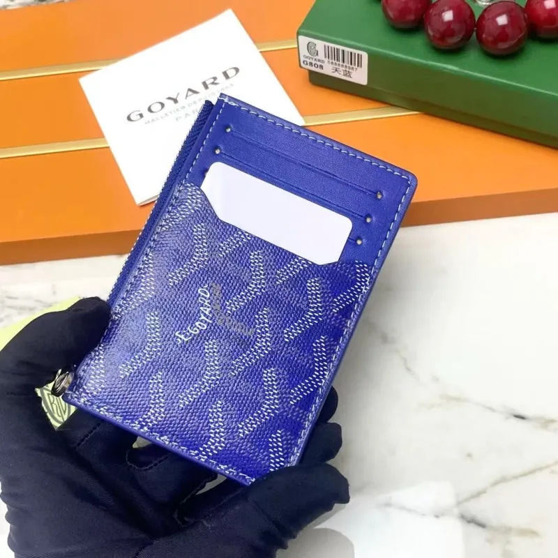 Goyard Blue Card Holder Wallet G808 - Image 3