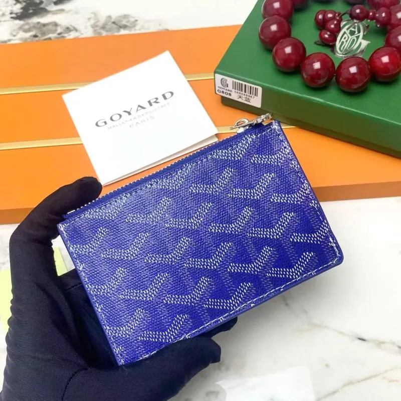 Goyard Blue Card Holder Wallet G808 - Image 4
