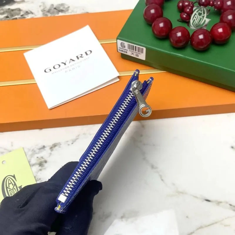 Goyard Blue Card Holder Wallet G808 - Image 5