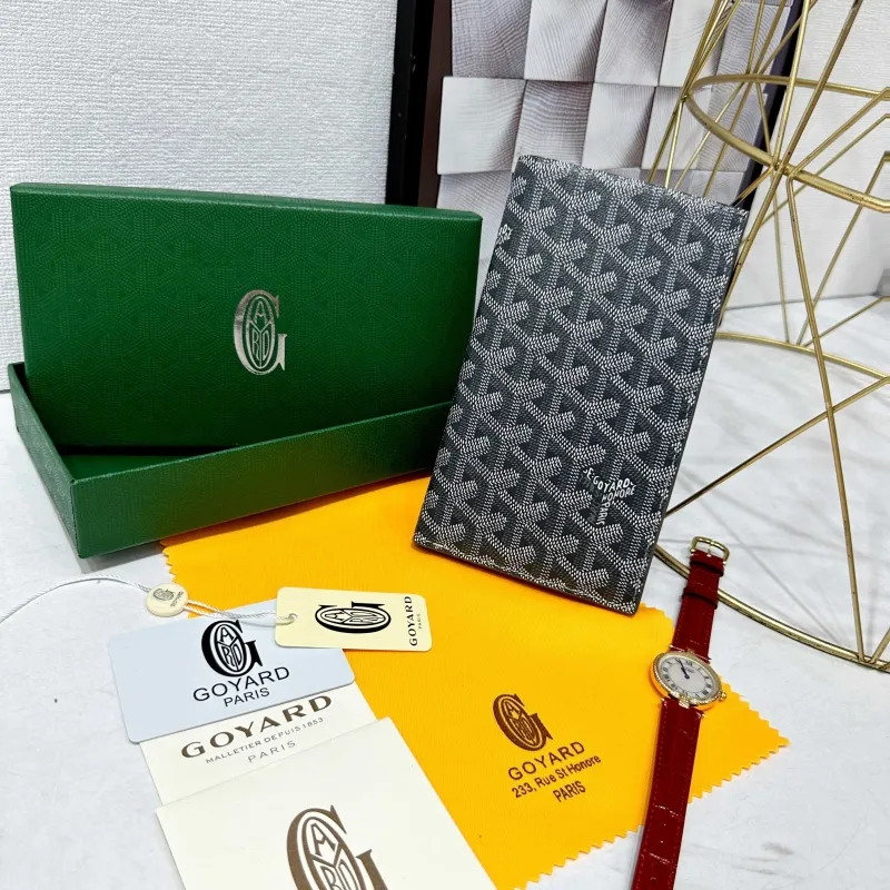 Authentic Goyard Gray Long Wallet