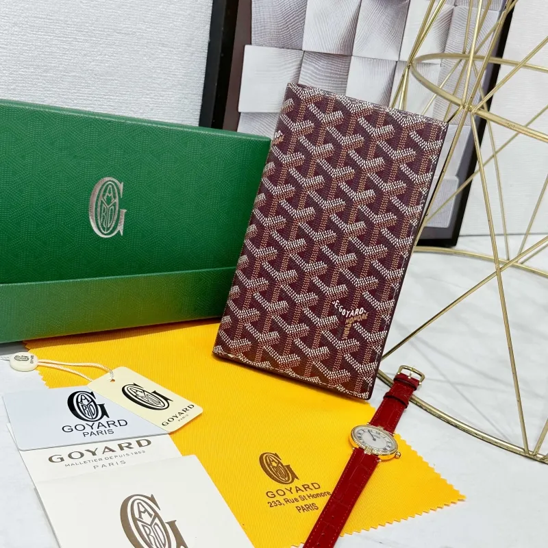 Goyard Paris Burgundy Long Wallet