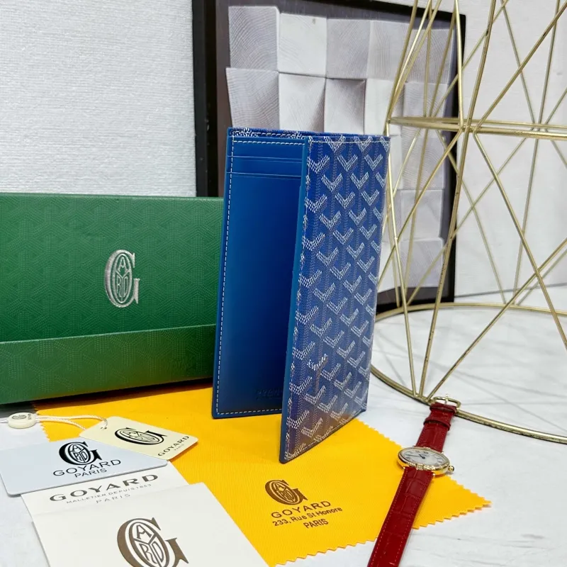 Goyard Blue Long Passport Wallet - Image 3