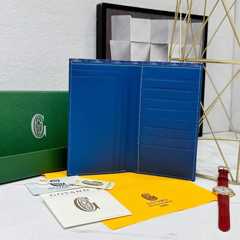 Goyard Blue Long Passport Wallet - Image 4