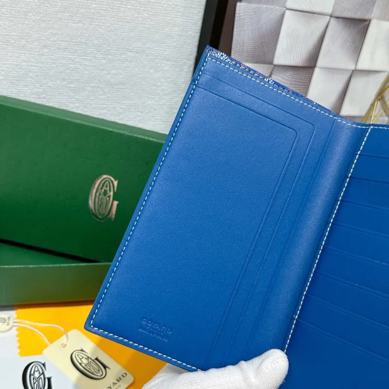 Goyard Blue Long Passport Wallet - Image 5