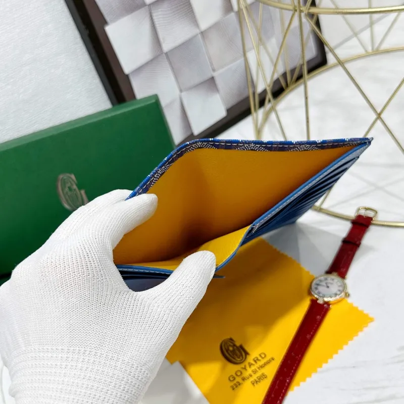 Goyard Blue Long Passport Wallet - Image 6