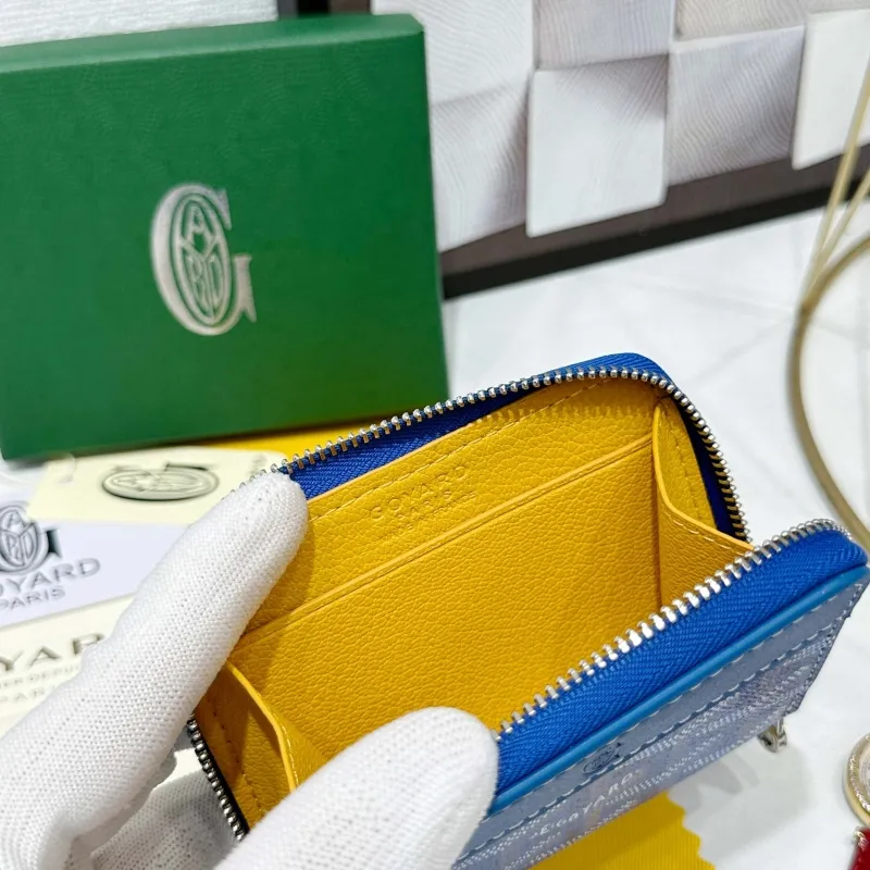 Goyard Blue Zip Wallet 693 - Image 6