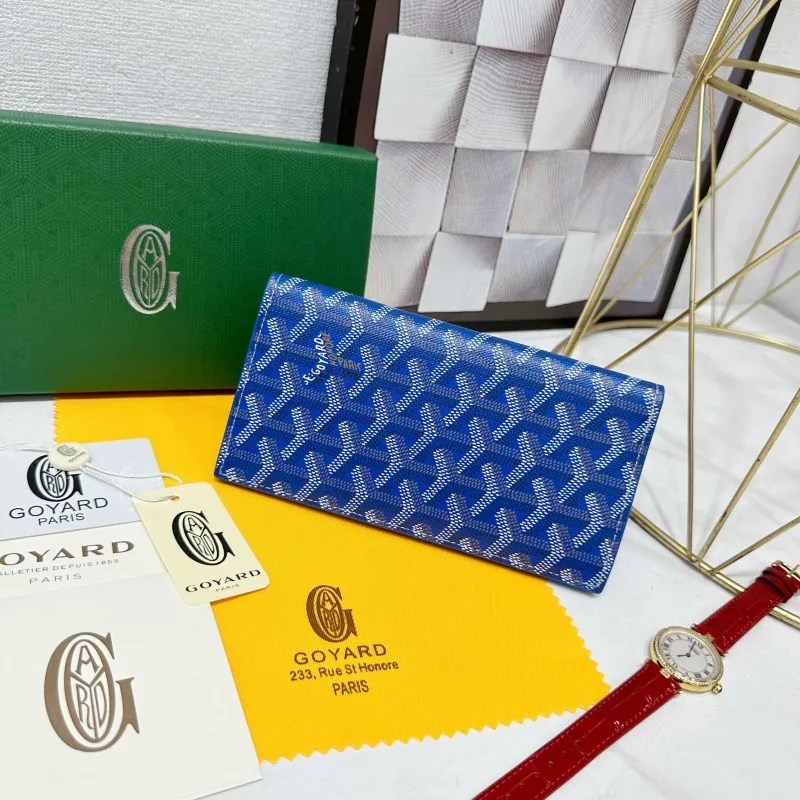 Alternative view of Goyard Blue Long Wallet 704