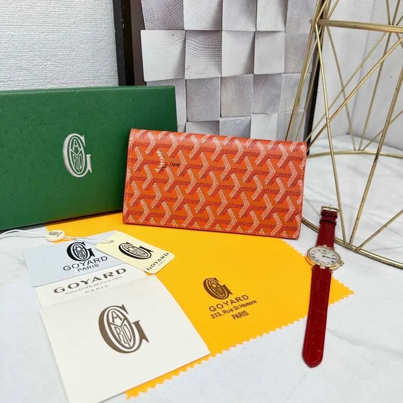 Alternative view of Goyard Orange Long Wallet 708