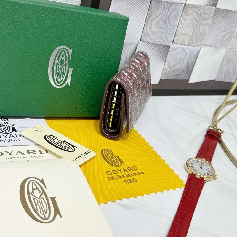 Goyard Burgundy Leather Key Holder 713 - Image 3