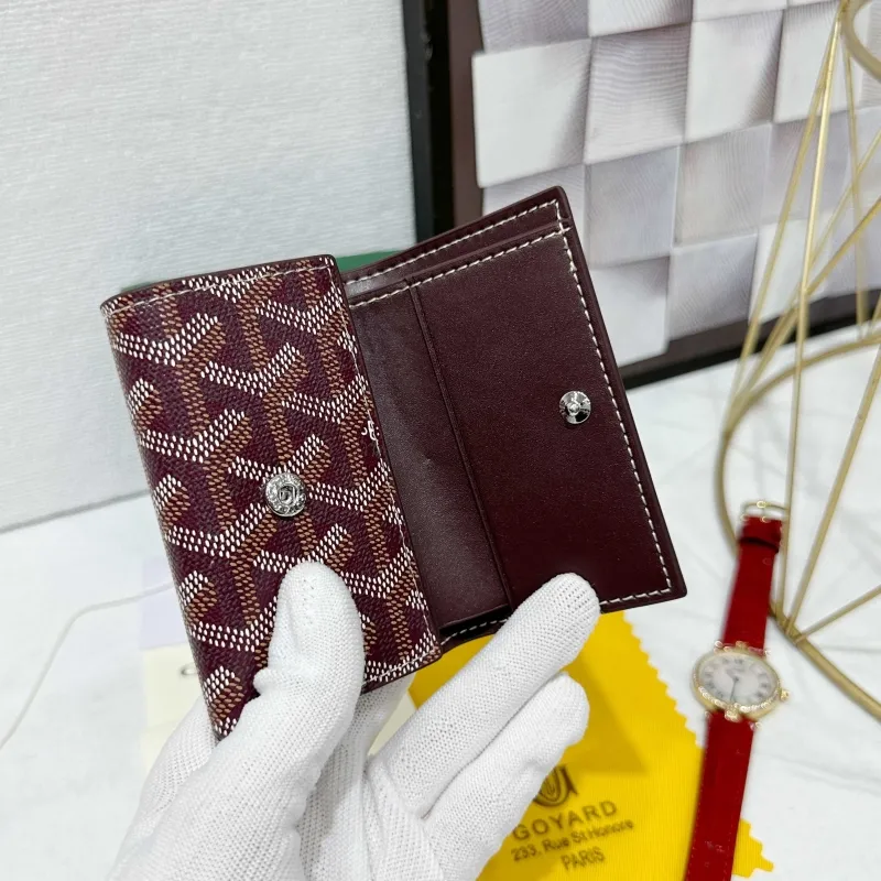 Goyard Burgundy Leather Key Holder 713 - Image 4