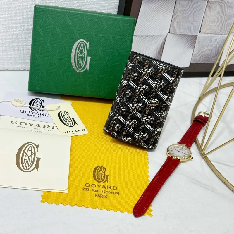 Goyard Black Monogram Card Holder Wallet