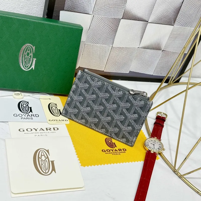Alternative view of Goyard Gray Zip Card Wallet 722