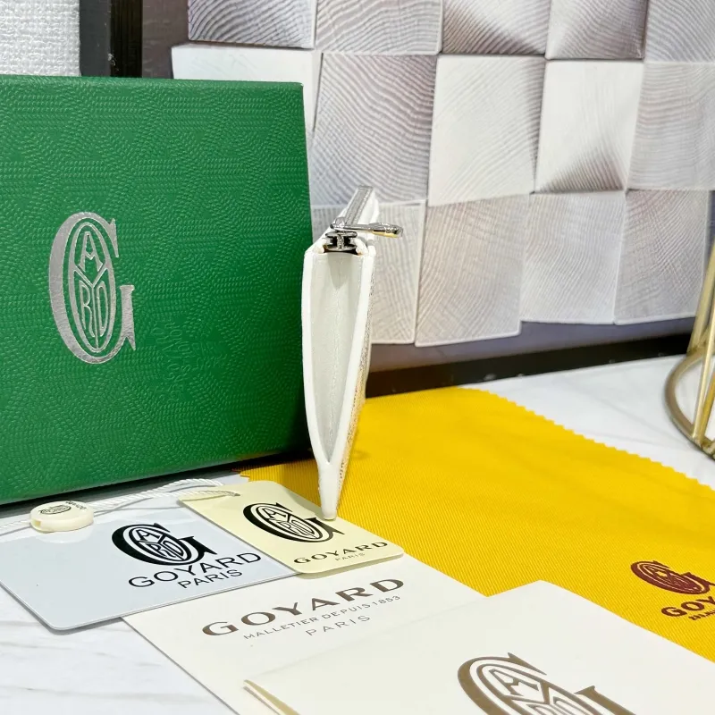 Goyard White Zip Card Wallet 723 - Image 3