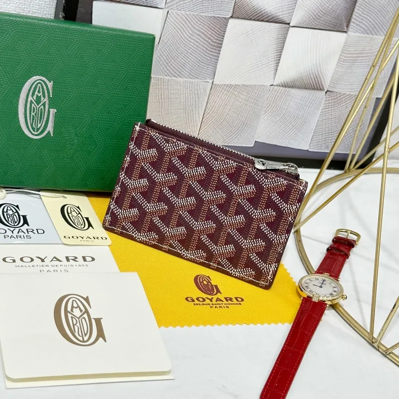 Alternative view of Goyard Burgundy Zip Card Holder Wallet 724