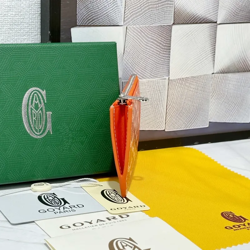 Goyard Orange Zip Card Wallet - Image 3