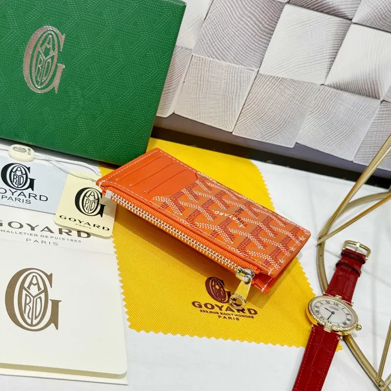 Goyard Orange Zip Card Wallet - Image 4