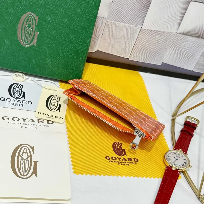 Goyard Orange Zip Card Wallet - Image 5