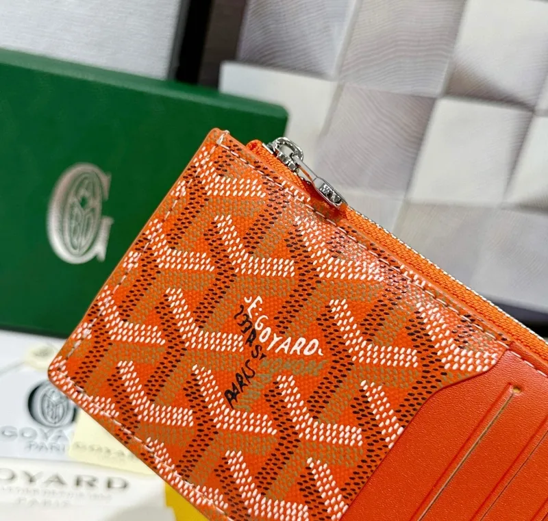 Goyard Orange Zip Card Wallet - Image 6