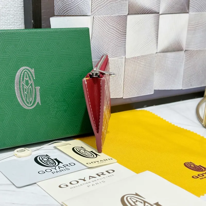 Goyard Red Zip Card Wallet - Image 3
