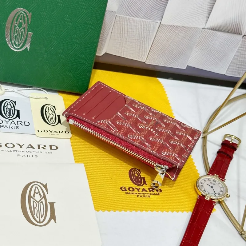 Goyard Red Zip Card Wallet - Image 4
