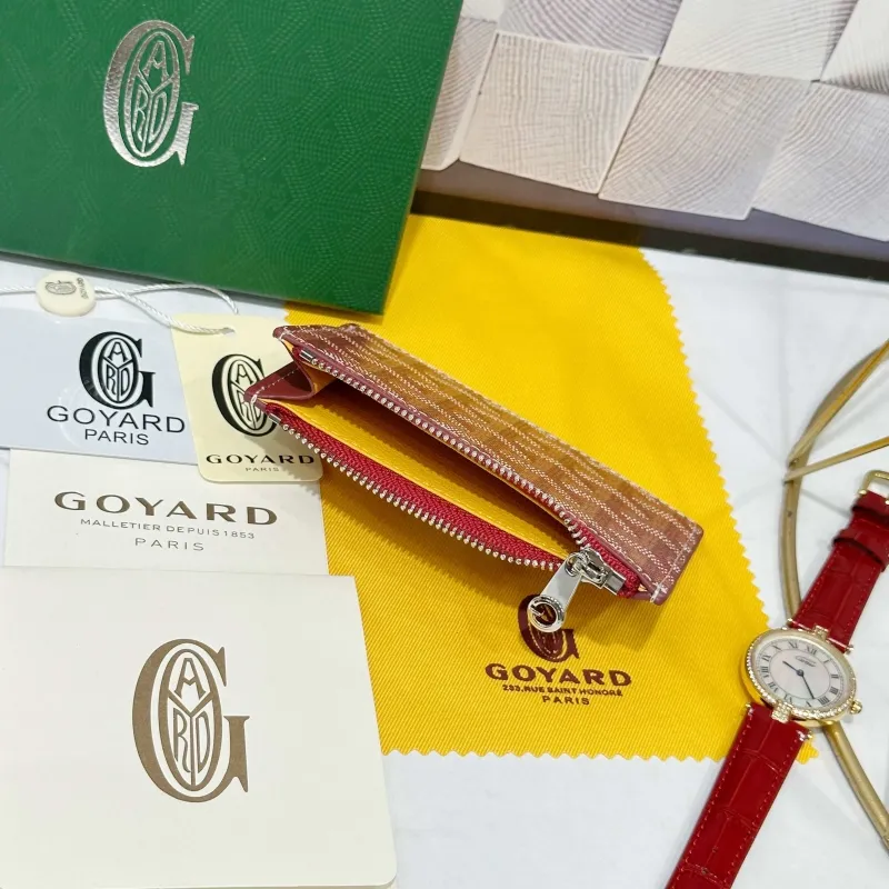 Goyard Red Zip Card Wallet - Image 5