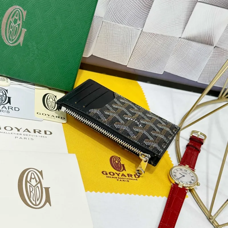 Goyard Black Zip Card Wallet 732 - Image 4