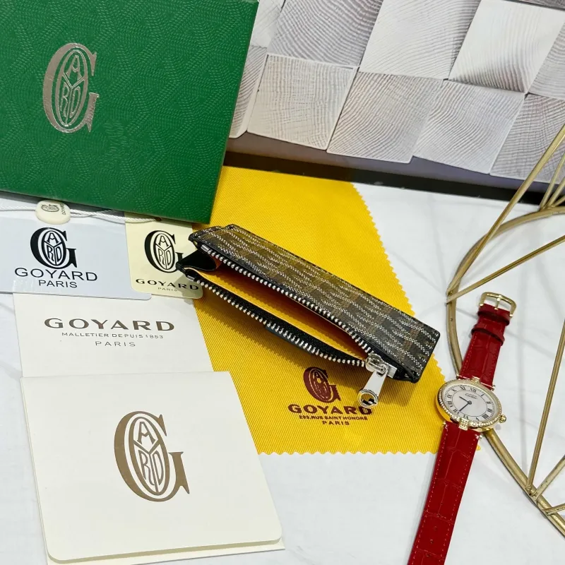 Goyard Black Zip Card Wallet 732 - Image 5