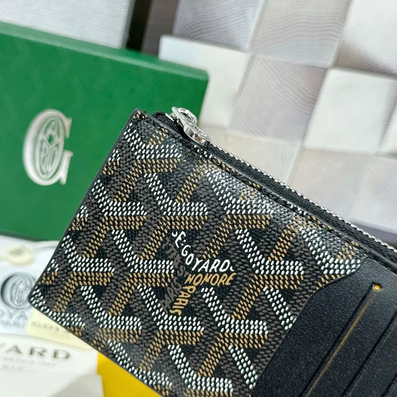 Goyard Black Zip Card Wallet 732 - Image 6