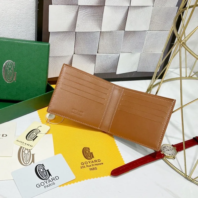 Goyard Bifold Wallet Black Tan Pattern - Image 4