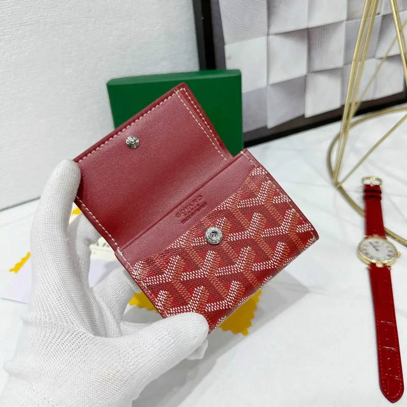 Goyard Red Compact Wallet 763 - Image 3