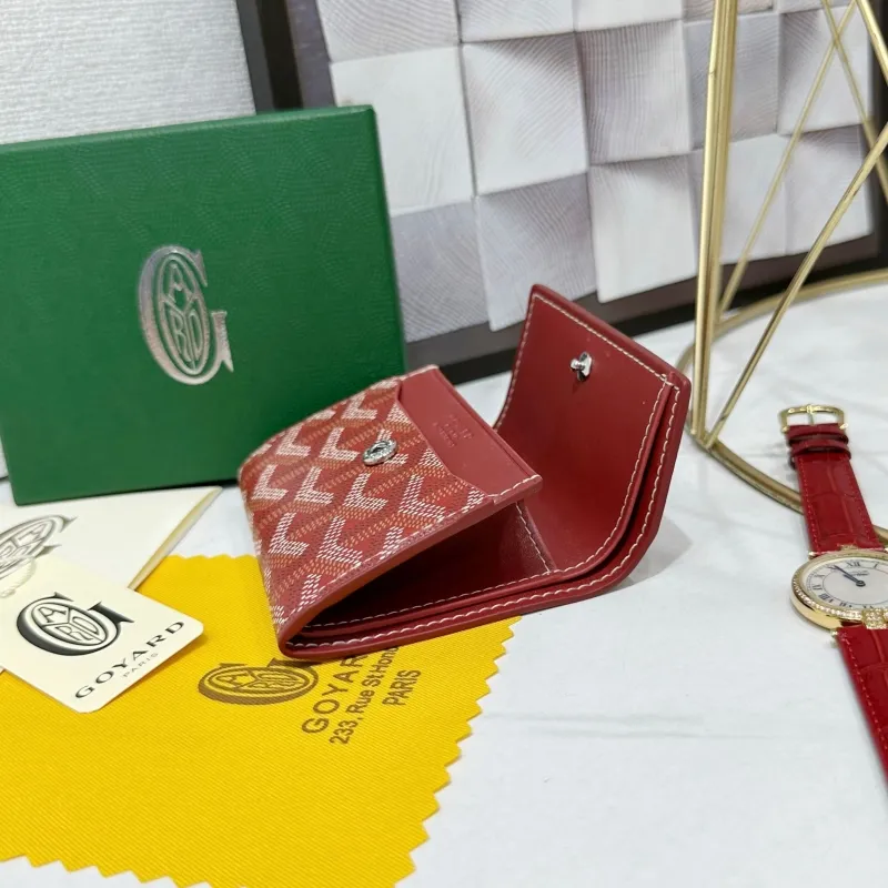 Goyard Red Compact Wallet 763 - Image 6