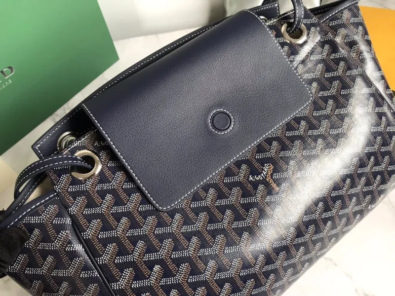 Goyard Navy Rouette Tote Bag - Image 5