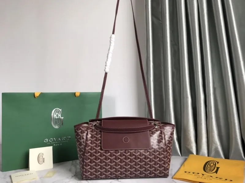 Goyard Burgundy Rouette Shoulder Tote Bag - Image 9