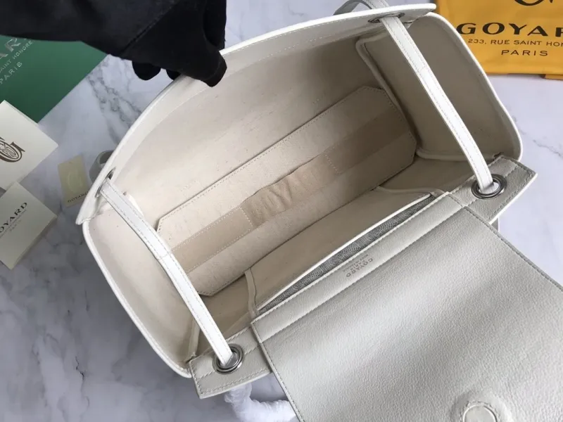 Goyard White Rouette Tote Bag - Image 7